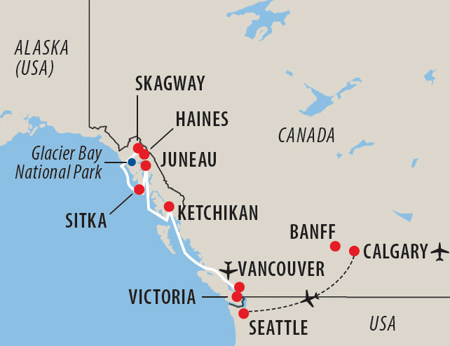 Canada and Alaska Cruise  Map