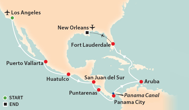 New Orleans, Central America & Panama Canal
