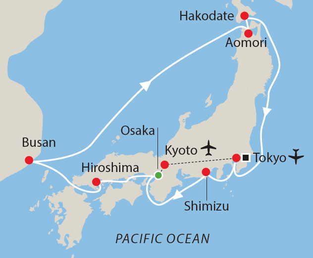 cruise from tokyo to osaka