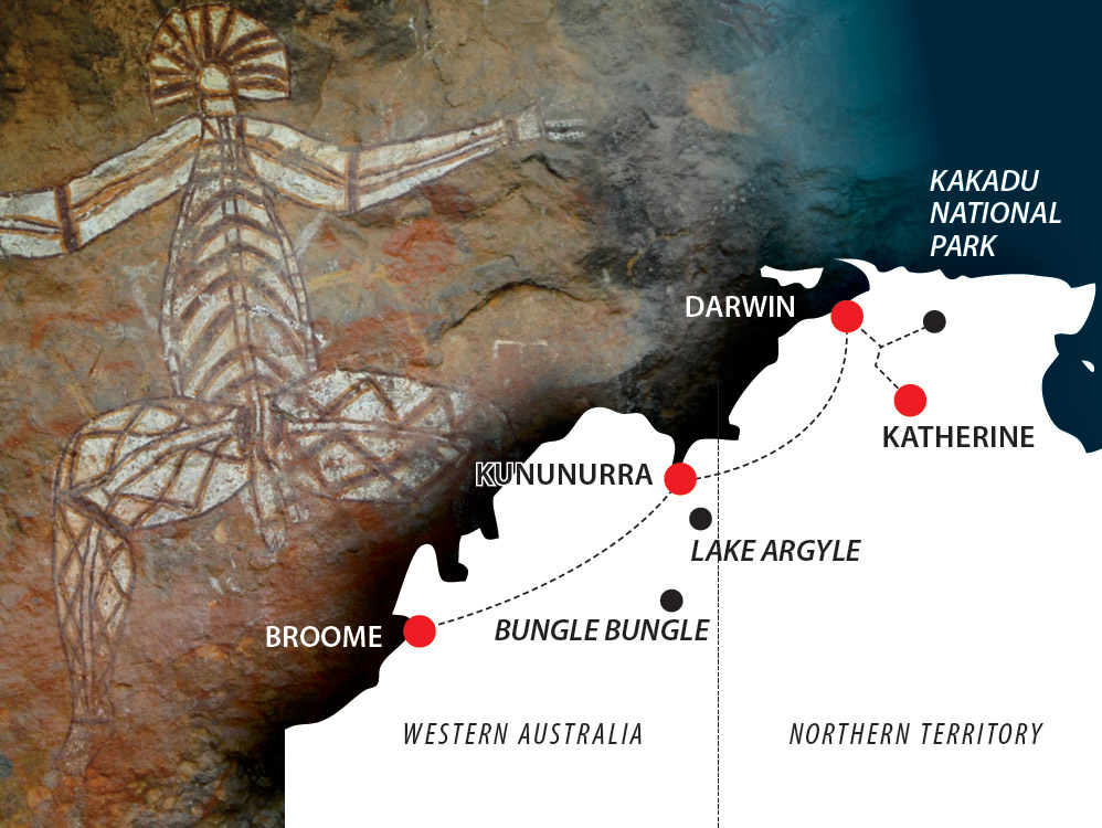 Exploration of The Kimberley, Kakadu & Katherine Map