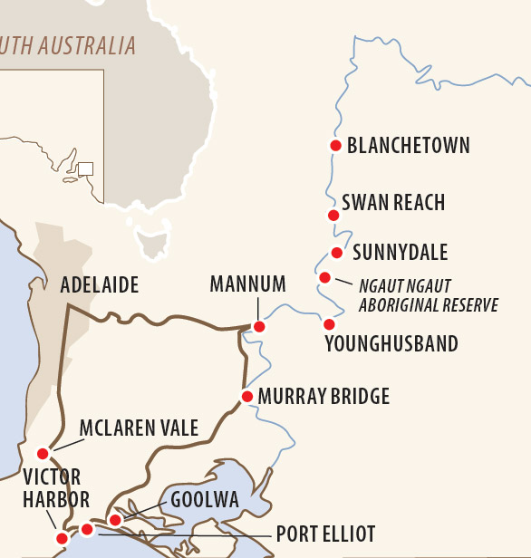 Murray River Cruise & South Australia Exploration Map