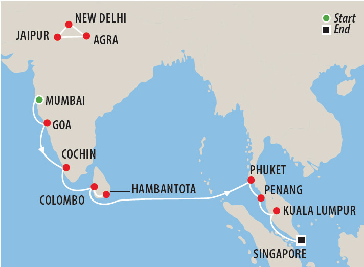 Exotic South East Asia Journey Map